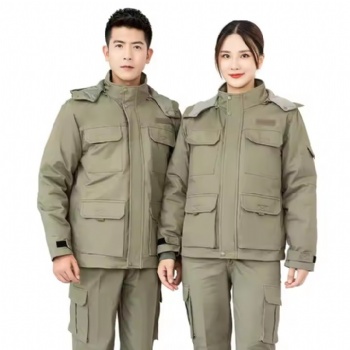 Winter Workwear Jackets Coat Construction Detachable Work  Clothes 100% Cotton Soft Shell Jacket