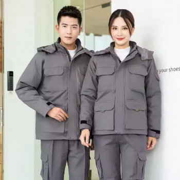 Winter Workwear Jackets Coat Construction Detachable Work  Clothes 100% Cotton Soft Shell Jacket