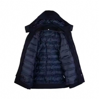 Windproof Work Jackets Custom Overall 100% Cotton Soft Shell  Down Jacket Hooded Workwear