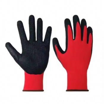 Industrial Safety Hand Protective Anti Slip  Latex Coated Crinkle Safety work gloves