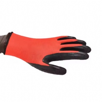 Industrial Safety Hand Protective Anti Slip  Latex Coated Crinkle Safety work gloves