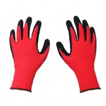 Industrial Safety Hand Protective Anti Slip  Latex Coated Crinkle Safety work gloves