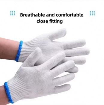 White Cotton Gloves for Working